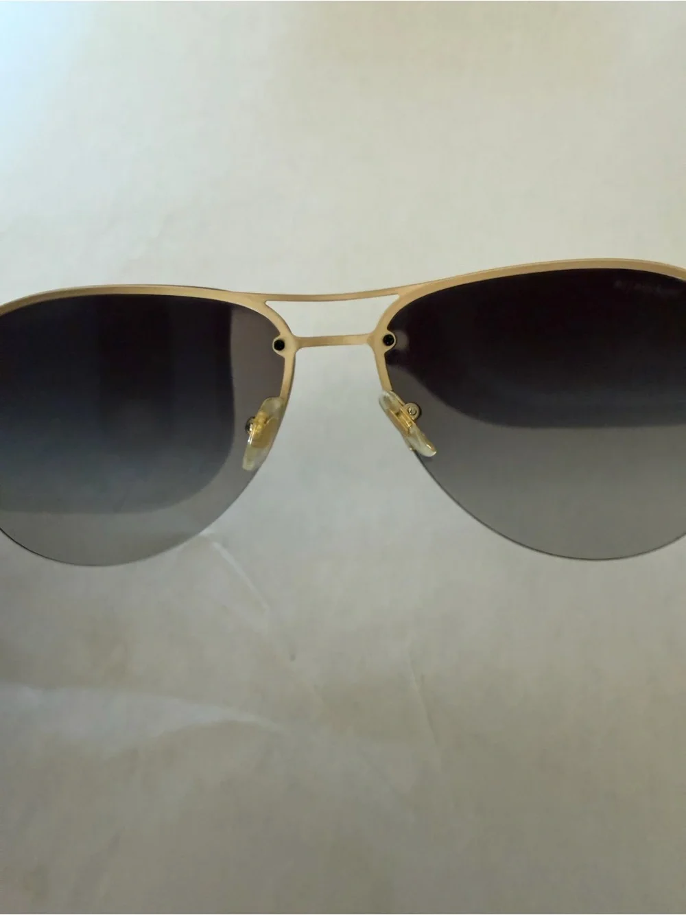 Versace Gold Frame Sunglasses with Brown Gradient Lenses and Black Temples